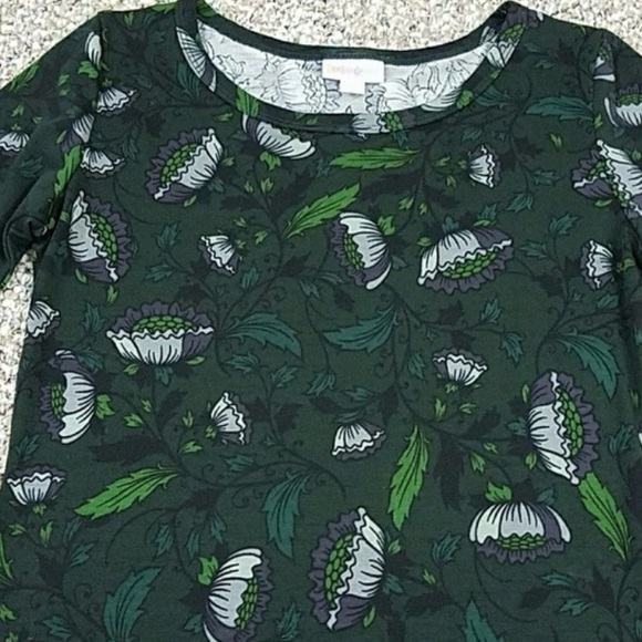 Brand New LulaRoe Green and Purple floral dress - Picture 3 of 9